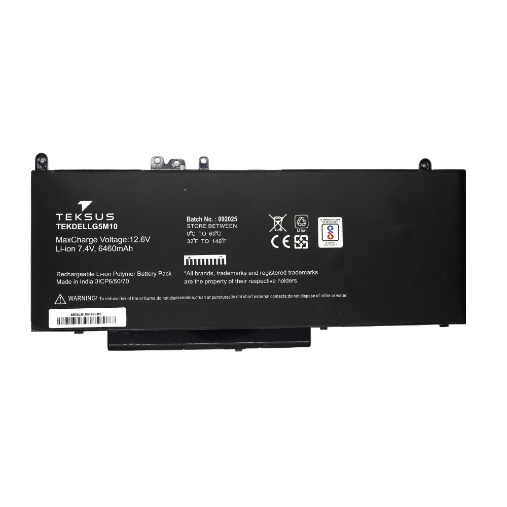 Teksus Laptop Battery Compatible For Dell Latitude E5450 | G5M10 view 2